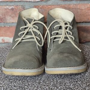 Gravitypope Suede Desert Boots EU 39 Made in Italy Olive Green Crepe Sole